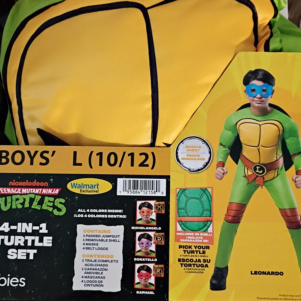 Nickelodeon TMNT Leonardo Kids Costume - Green and Yellow